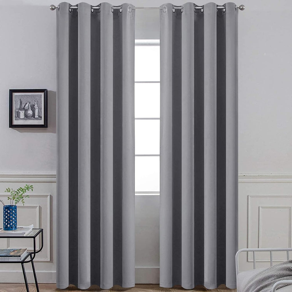 Grey Blackout Curtain Panels