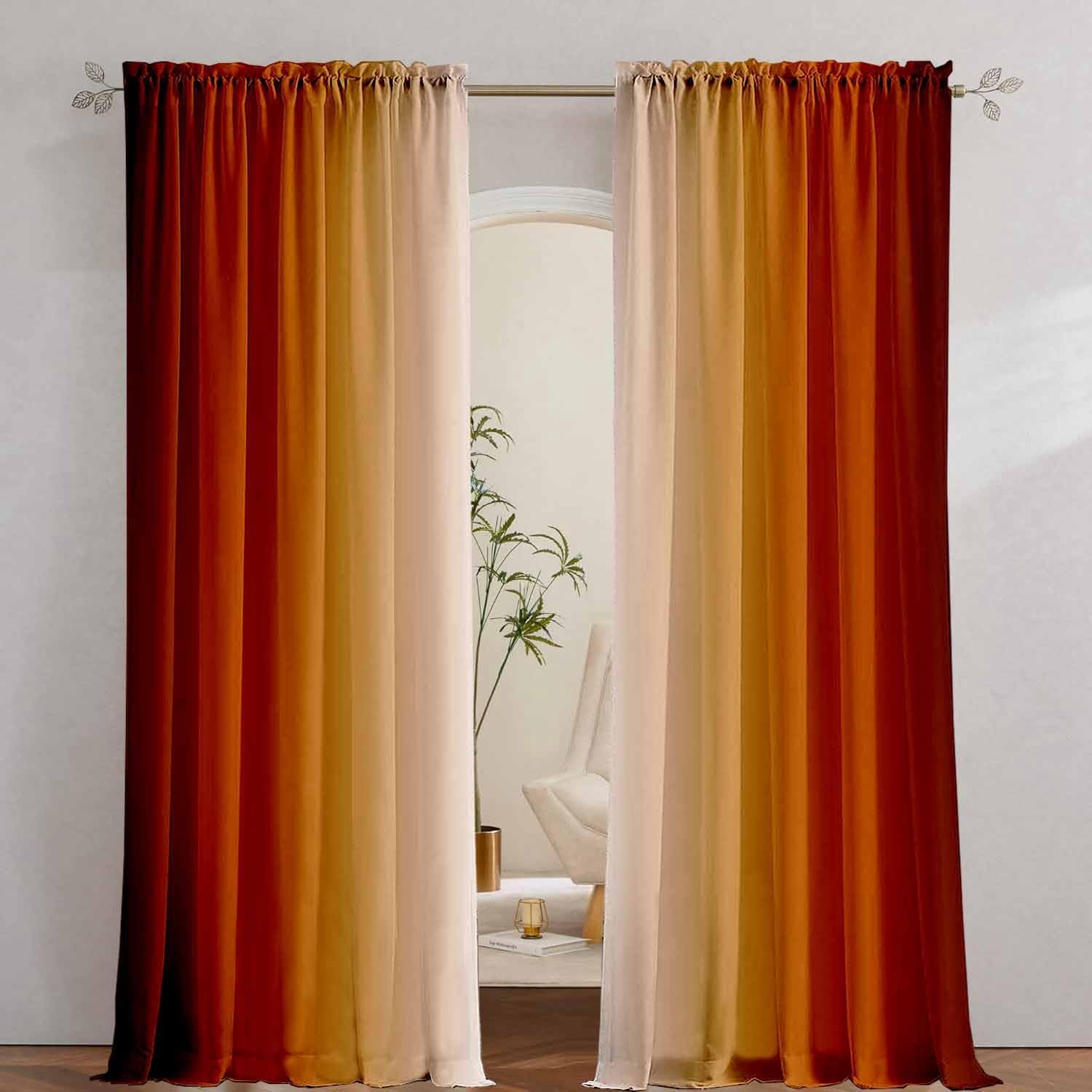 Sage Green Floral Curtain Panels