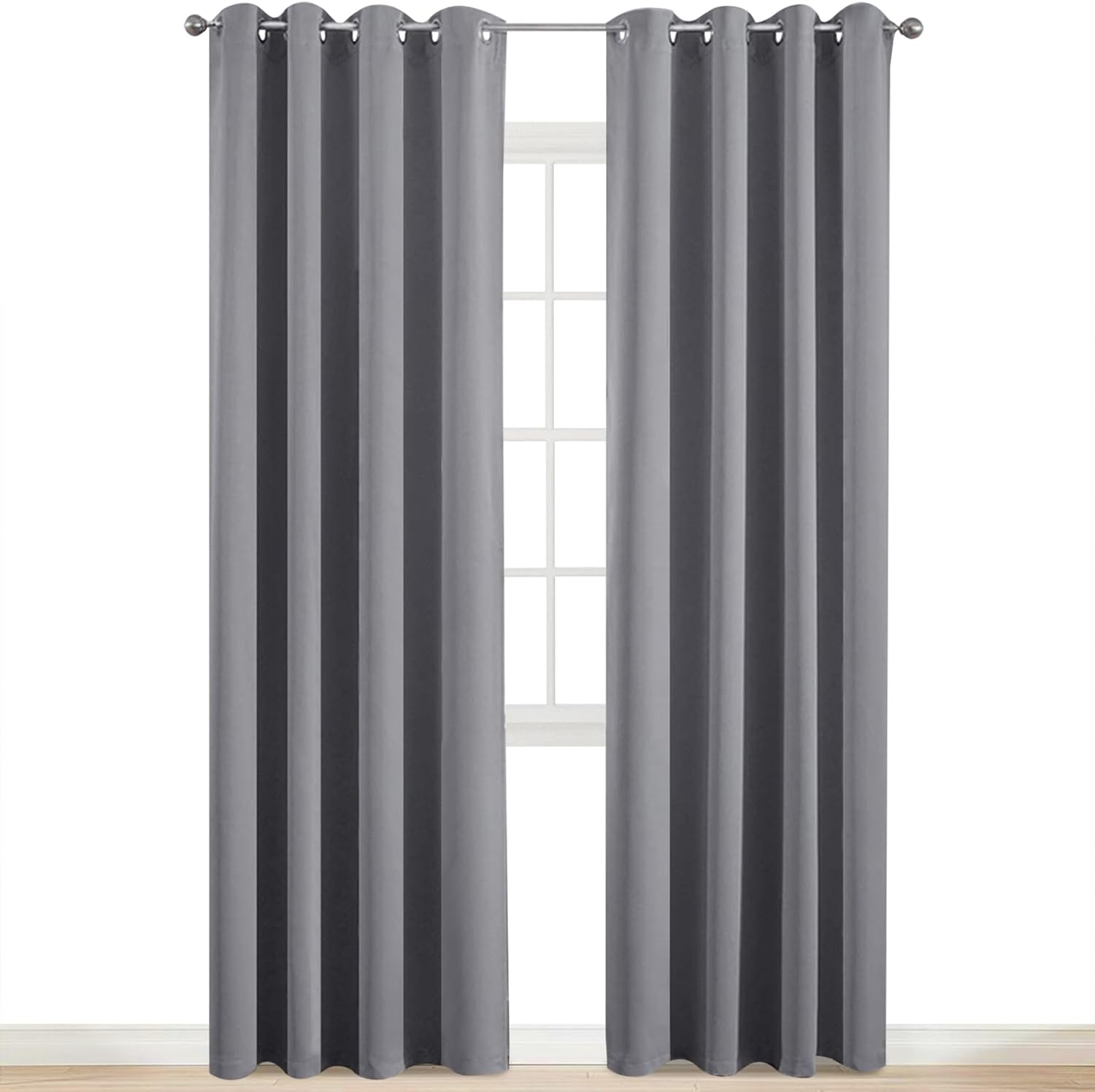 Grey Blackout Curtain Panels