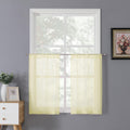 White Linen Sheer Curtain Panels