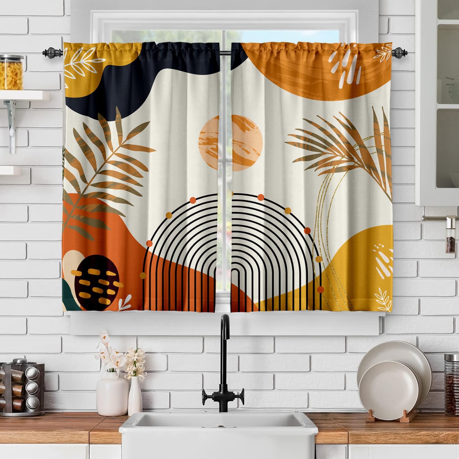 Sage Green Floral Curtain Panels