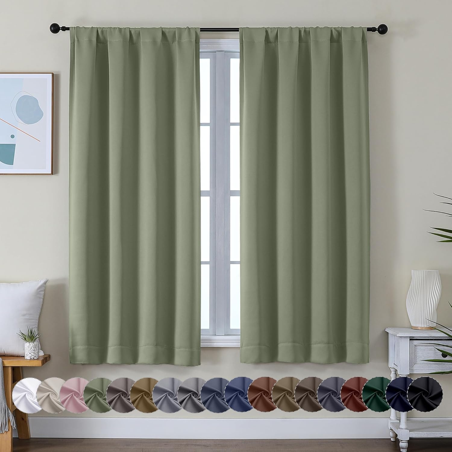Sage Green Blackout Curtains