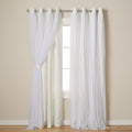 Rose Blush Layered Blackout Curtains