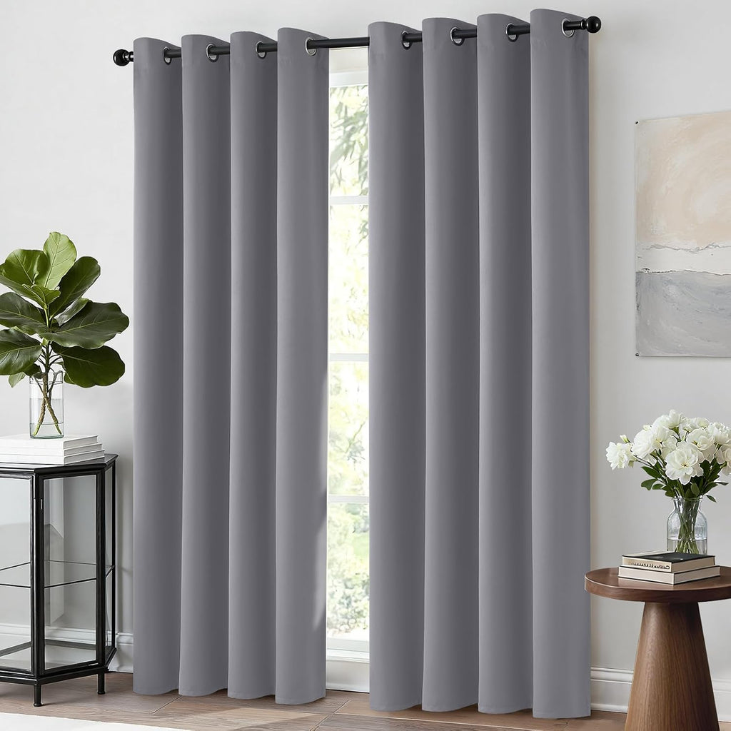 Grey Blackout Curtain Panels