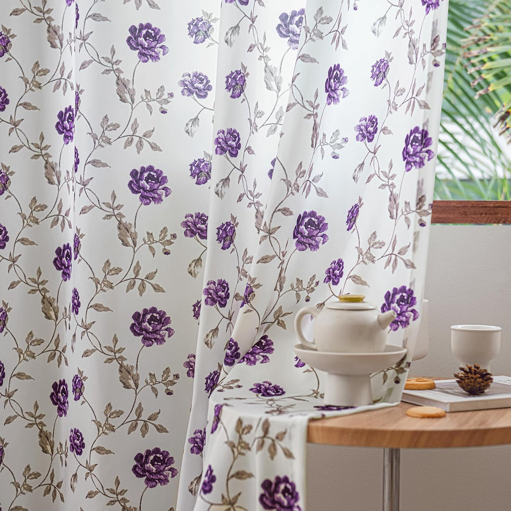 Vintage Rose Blackout Curtain Panels