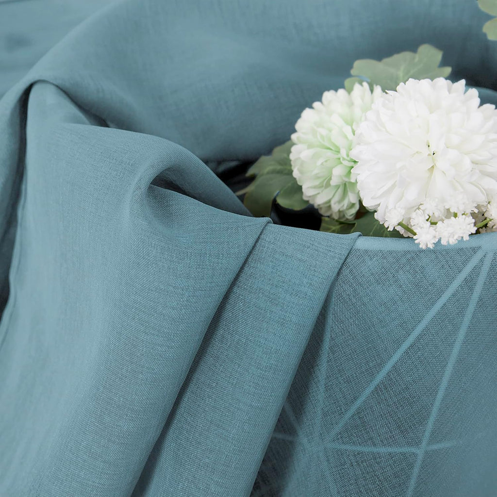 White Linen Sheer Curtain Panels