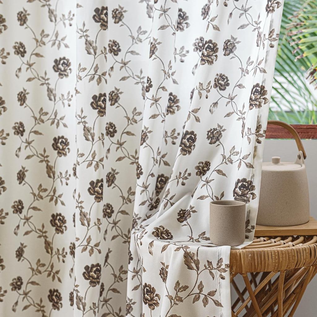 Vintage Rose Blackout Curtain Panels