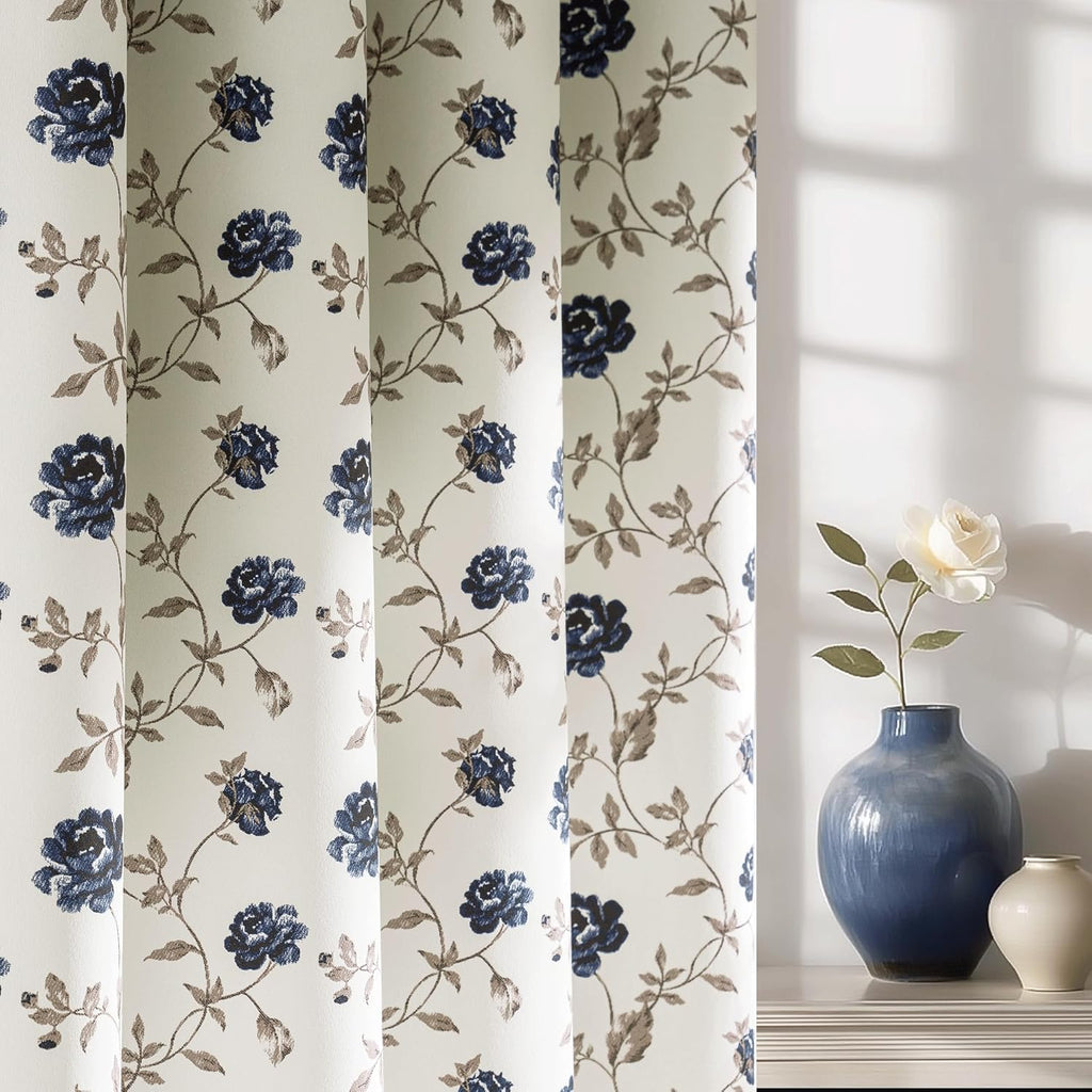 Vintage Rose Blackout Curtain Panels