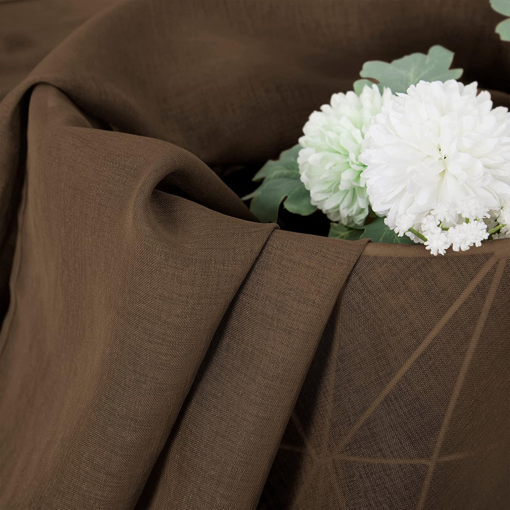 White Linen Sheer Curtain Panels