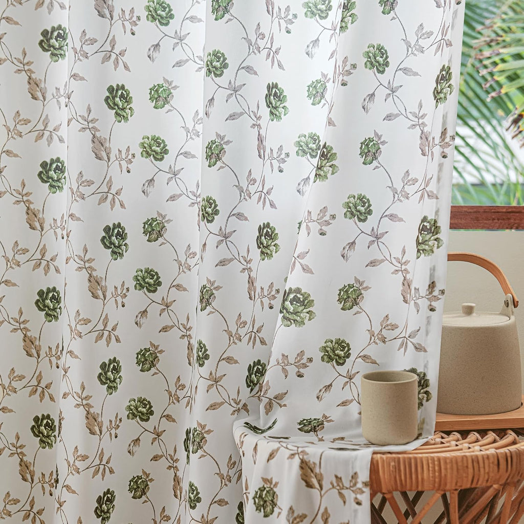 Vintage Rose Blackout Curtain Panels