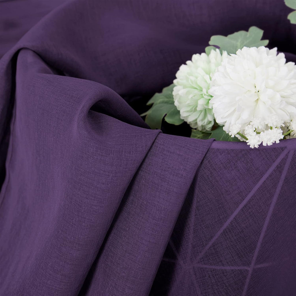 White Linen Sheer Curtain Panels