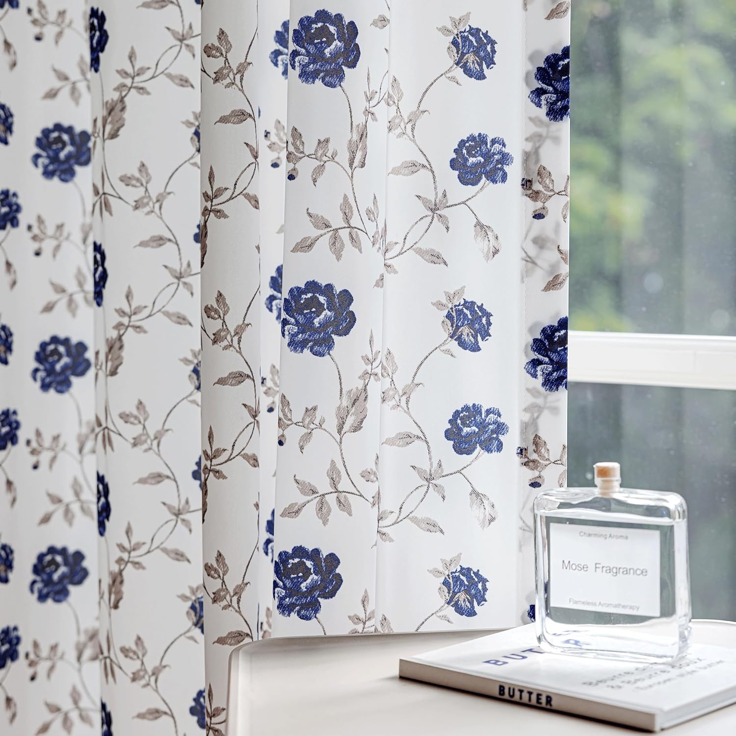 Vintage Rose Blackout Curtain Panels